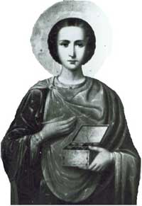 Икона Пантелеймона конец XIXв. 87х60