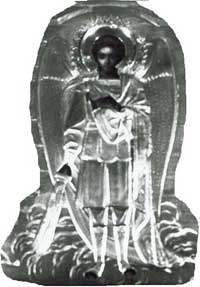 Икона архангела Михаила в серебряном окладе кон. XIX в. 33х30