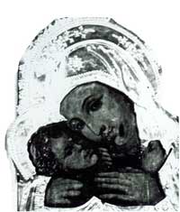 Икона Богоматерь Корсунская в серебряном окладе 1795г. 42,5х35