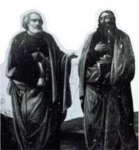 Икона  апостолов Петра и Павла рубеж XIX-XX вв. 36х31