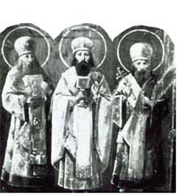 Икона трех святителей 36х31